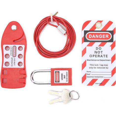 Cadenas de câble rouge en forme de poisson, diamètre de câble réglable 4mm (0,16in), longueur 2m (6,6ft), pour consignation (1/5)