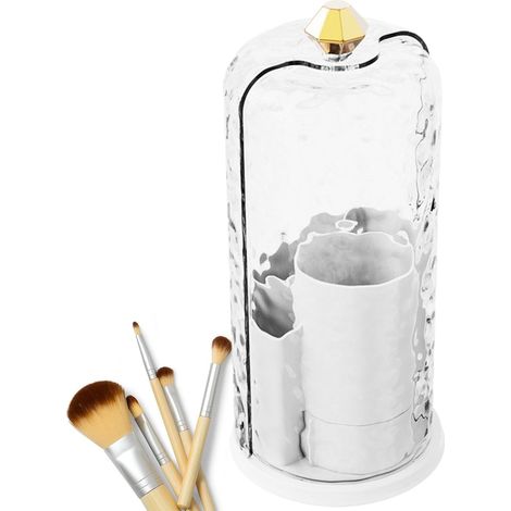 Porte-brosse à dents dissimulé, rotatif, rotation 360 degrés, pour salles de bain, anti-poussière (1/5)