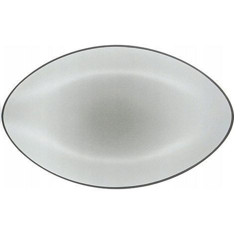 Revol Balance Ovaler Porzellan Teller Grau 35x22 cm