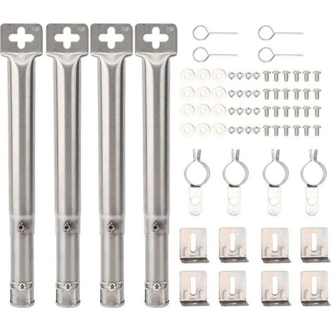 Accessoires pour brûleur tubulaire 31-44 cm pour Campingaz, Landmann, Taino, Tepro, Napoleon, Charbroil, Enders Monroe, Mr Gardener, ensemble de brûleurs tubulaires en acier inoxydable à réglage unive (1/4)