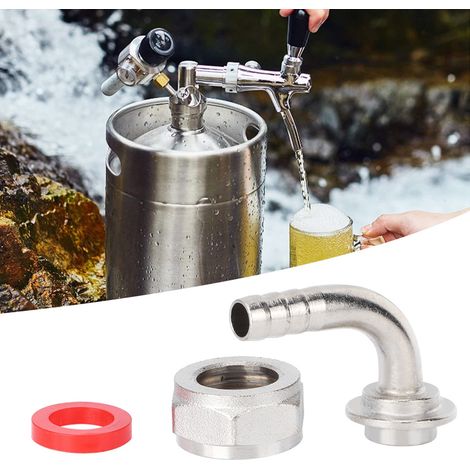 Accessoires pour robinet de bière pression maison : kit de joint coudé et écrou pour tuyau de tirage. (1/5)