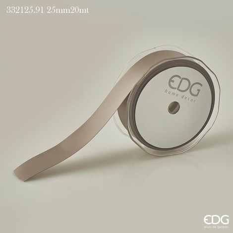 EDG Enzo De Gasperi Nastro Raso Doppio 25 Mm 20 Mt Colore Grigio
