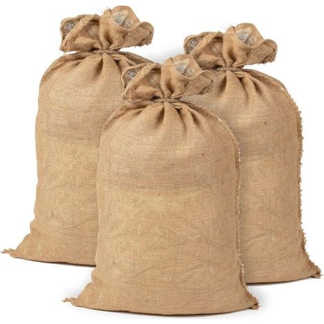 3 pièces Sac a planter, Sacs Pommes de terre Toile Jute, 215 gr/m2, 60 x 90 cm, Capacité de charge 50 kg (1/5)