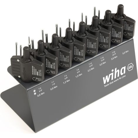 Wiha Drehmoment-Schraubendreher mit Schlüsselgriff Set easyTorque Key Torx, TorxPlus 23-tlg. fest voreingestellte Drehmomentbegrenzung im Werkbankstän (1/5)