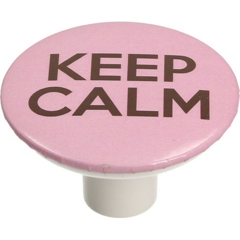 Manopola GX01, bianca, rosa "Keep Calm" (1/3)
