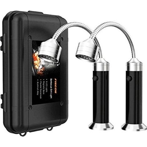 Éclairage pour barbecue, accessoires pour barbecue d'extérieur, base magnétique, LED ultra-lumineuses, col de cygne flexible à 360 degrés, lot de 2 (1/5)