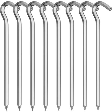 8 Pièces Piquets de Tente, Sardines de Fixation Sol en Alliage d'aluminium, Sardine Tente Piquet pour Tente De Camping, Jardin, Filet de Football (1/5)