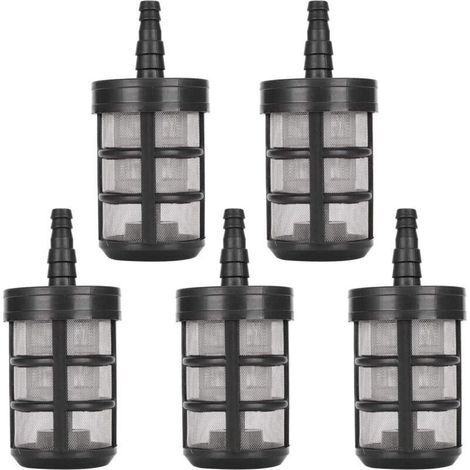 5 PCS Filtre de Tuyau d'arrosage Acier Inoxydable Pompe D'aspiration D'eau Filtre Cryptage à Double Couche pour Tuyau D'admission Pulvérisateurs nettoyeur haute pression à Huile Équipement (1/4)