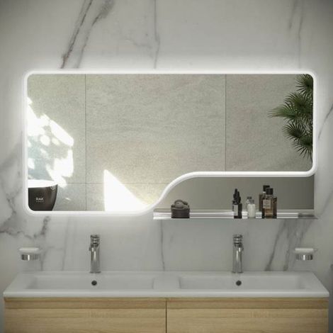 RAK Ornate Chrome 600mm x 1200mm Illuminated LED Mirror - RAKORNCP5003 (1/2)