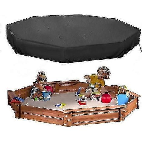 Bâche octogonale pour bac à sable, en tissu Oxford 420D, imperméable, anti-poussière et coupe-vent, pour enfants, idéale pour le jardin. (1/5)