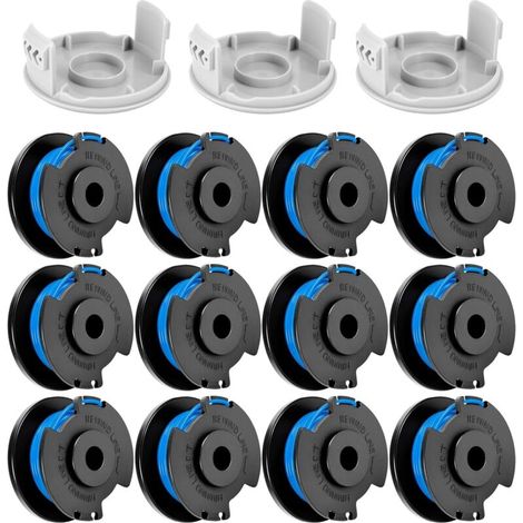 15 Pcs Bobine Fil Coupe Bordure remplacements pour Ryobi One + AC14RL3A 18v 24v 40v Coupe Bordures, Bobines de fil de Rechange Durables pour une Vitesse de Coupe Améliorée, Ø 1,65mm, 40.8m