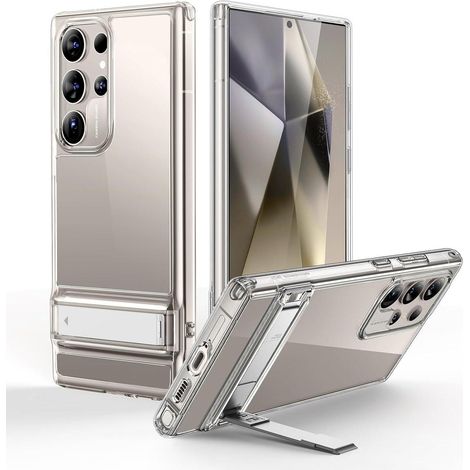 Schutzhülle mit Ständer für Samsung Galaxy S24 Ultra, klar, militärische Sturzfestigkeit (1/5)