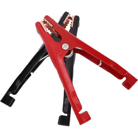 Pince crocodile isolée 500A pour batterie auto, clamp de démarrage 6V 12V, lot de 2 (1/4)