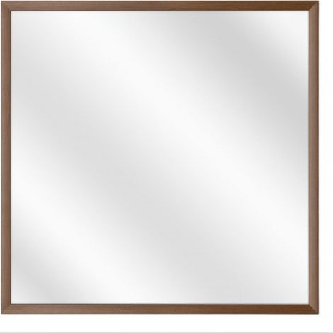 Miroir avec cadre en aluminium de luxe - Noyer - 20x20 cm