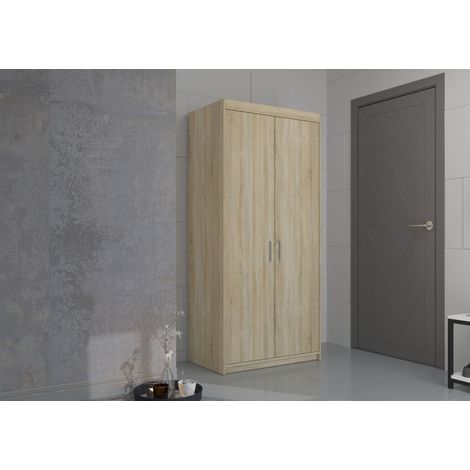 Elena 2-türig Kleiderschrank Drehtürenschrank Wäscheschrank Schrank Sonoma Eiche (1/5)