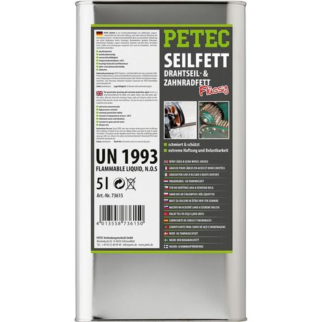 Petec Seilfett in 5 L Kanister für Drathseile und Zahnräder