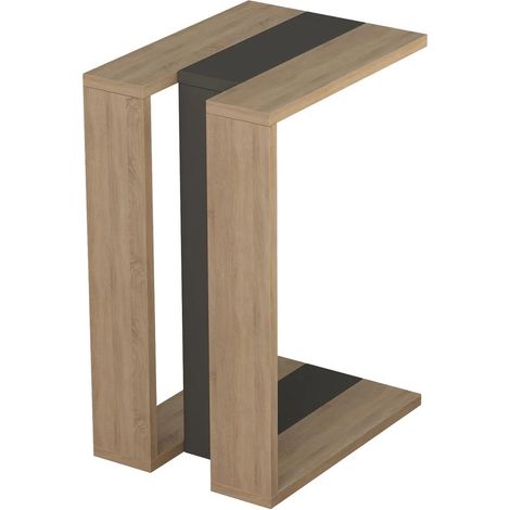 Tavolino da Caffè per Soggiorno 57x40x30 cm Laterale Divano in Legno MDF Quercia (1/4)