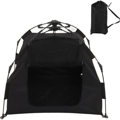Tente de camping portable pliable automatique rétractable multifonction noire pour animaux et enfants, tente de voiture (1/5)