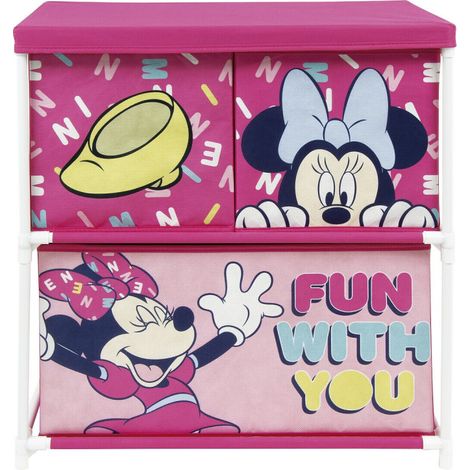 Meuble de rangement à 3 paniers Disney Minnie (1/3)