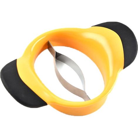 Coupe-mangue - Multifonctionnel - Éplucheur de Mango - Séparateur de Mango - Pour diviser et dénoyauter - Ustensile de cuisine - Coupe- Mango - Jaune - 20 x 9 cm - Acier inoxydable (1/5)