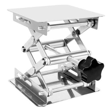 Table élévatrice de Laboratoire Plate-forme de Levage de Laboratoire en Acier Inox élévateur Réglable de Laboratoire 45-150 mm Support de Levage de Laboratoire 100mm x 100mm Capacité de Support 10kg