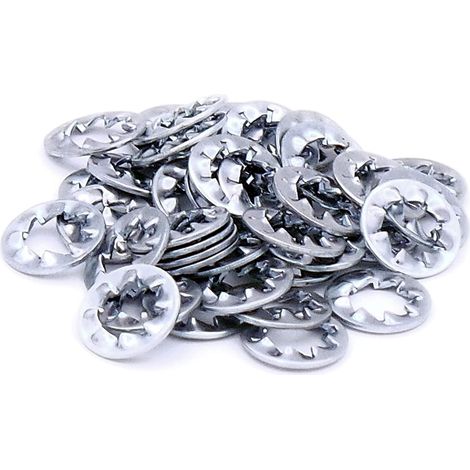 Rondelle anti secousses à dentures intérieures M12, Set de 10 Pièces (1/2)