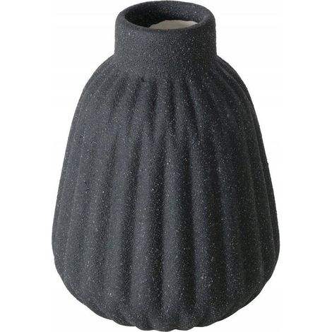 Vaso boltze ESKO nero opaco 10 5 cm ceramica