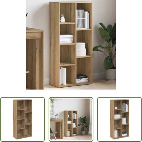 Bibliothèque chêne -  Bibliothèque chêne artisanal 50x25x104 cm (1/5)