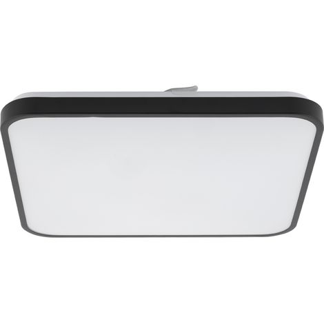Plafoniera bagno quadrata 43,5cm LED 32W 3000K nera Nowodvorski (1/5)