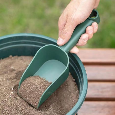2 Stück Kunststoff-Gartenschaufeln, Mehrzweck-Gartenschaufel für Gartenarbeit, Graben, Pflanzen