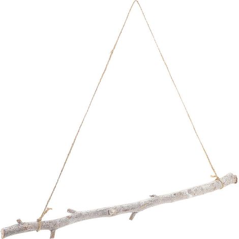 Décoration murale rustique en branches de bois flotté, idéale pour suspendre bouteilles en verre, mini-vases, fleurs, plantes et bijoux. (1/5)