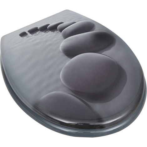 vidaXL Asientos de inodoro con tapas 2 uds MDF piedras (1/2)
