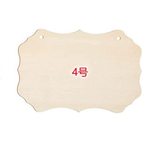 Panneau En Bois Rectangulaire - Sans Impression - Avec Corde Pour Accrochage - Décoration Murale Intérieure Extérieure - Peinture Écriture Personnalisée - 1 Pièce (1/2)