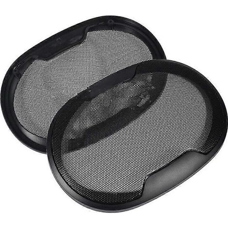 2 grilles de protection en métal pour haut-parleur 6" x 9" (cercle décoratif) (1/5)
