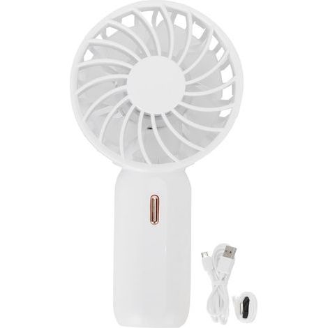 Ventilateur portable rechargeable USB, petit ventilateur à ventilation améliorée pour les voyages, le bureau et les études (blanc) (1/5)