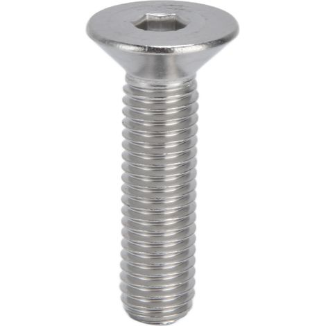 30 vis à tête fraisée hexagonale M10x40 en acier inoxydable A2, lot de 30 pièces pour fixations industrielles (1/5)