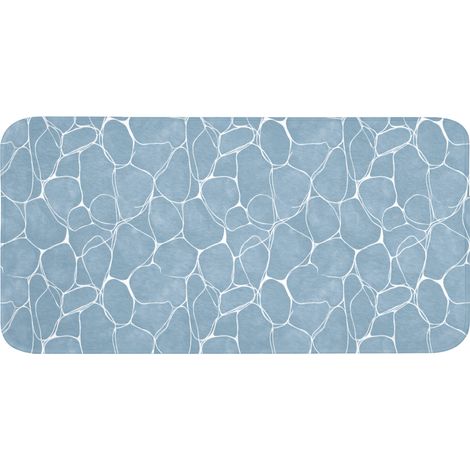 TAPPETINO DA BAGNO Organico - Motivo - Blu 120x60 cm