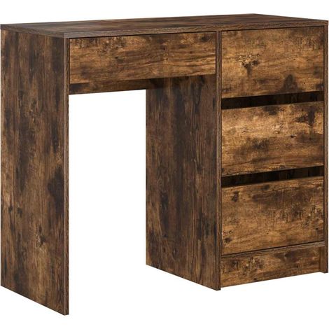 Maison Exclusive - Schreibtisch Geräucherte Eiche 90 x 37,5 x 75