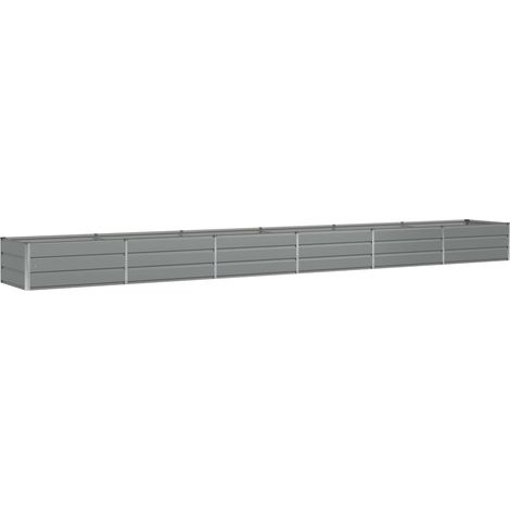 Jardinera Gris Claro 600 x 80 x 45 cm Acero vidaXL