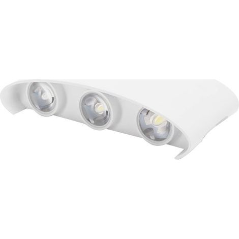 LEDs, 8 W, Wandleuchte mit nach oben/unten gerichteter Leuchte, AC 85–265 V, weißes Licht, IP65 wasserdicht, Wandleuchte aus weißer Aluminiumlegierung für Hof, Küche, Badezimmer, Wohnzimmer, Flur (1/3)