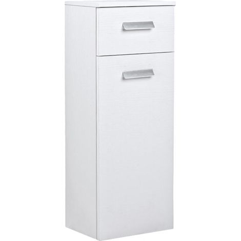 Mobile sospeso multiuso 31x34 con anta e cassetto Bianco Frassino (1/3)