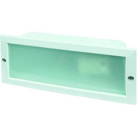 FARETTO BIANCO INCASSO RETTANGOLARI ALLUMINIO PER ESTERNO 23 X 100 FER 102865 (1/2)