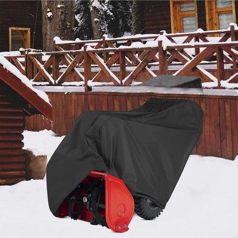 Heavy Duty 210D Oxford tissu souffleur de neige couverture 24 / 7 Premium imperméable à l'eau et à la poussière Protection UV convient à la plupart des souffleuses électriques à deux étages (33 "L x 5 (1/5)