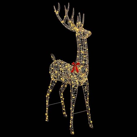 Renne 3D avec 250 LED Blanc chaud 180 cm PET CFW186545 (1/5)