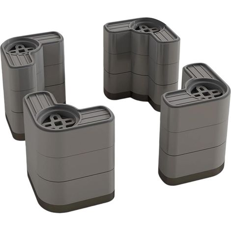 Lot de 4 patins antidérapants pour rondelles et appareils pour minimiser les vibrations et protéger les surfaces contre les dommages causés par les pieds de nivellement des appareils à linge (Three la (1/5)