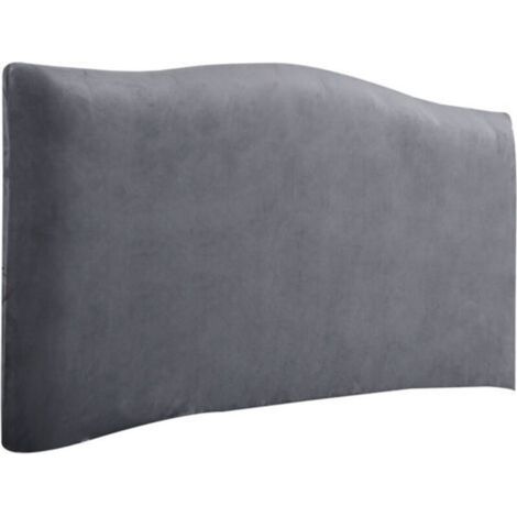 Housse de tête de lit élastique pour tête de lit -150 cm-pour tête de lit 140-170 cm, gris (1/5)