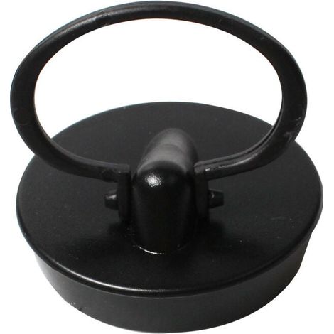 Bouchon universel, lot de 2, bouchon de vidange pour baignoire, cuisine, salle de bain, noir, caoutchouc (1/3)