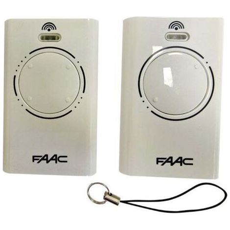 Lot de 2 télécommandes FAAC XT2 2 canaux 433 MHz Blanc Émetteur d'origine Rolling Code SLH LR (1/5)