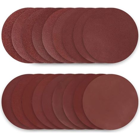 180-mm-Schleifscheiben, 50-teiliges Schleifscheiben-Set, Schleifpapierkörnung 40/60/80/100/120/150/180/240/320/400
