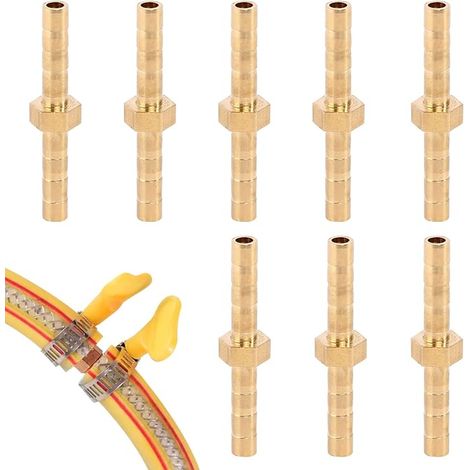 4mm Straight Brass Fluted Pipe Fittings for Water, Gas, Oil, Fuel, Boat, Trachea Tube (1/5)